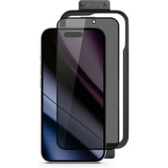 Privacy 3D glass+applic iPhone 16 EPICO