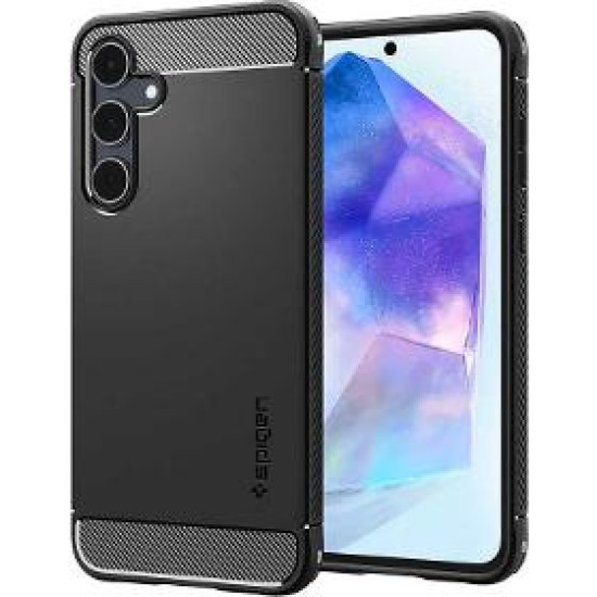 Rugged armor case GalaxyA55 black SPIGEN