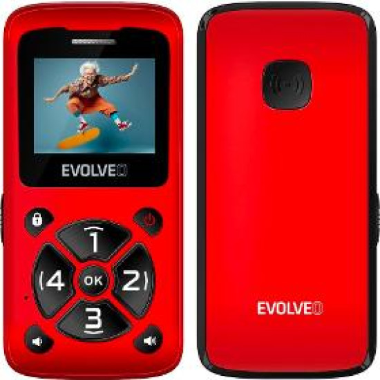 EasyPhone ID pro seniory červený EVOLVEO