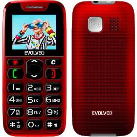 EasyPhone s nab.stojánk. červený EVOLVEO