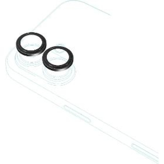 Camera glass Al. iPhone 17 Black EPICO