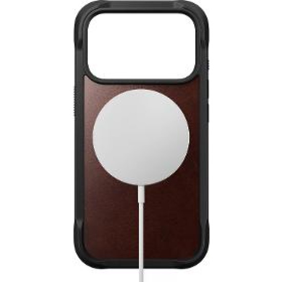 Rugged Leather Case iPhone 17 Pro Brown