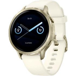 Venu 4 41mm Lunar Gold/Bone Silic band