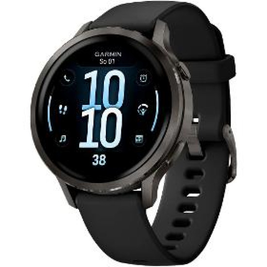 Venu 4 41mm Slate + Black silicone band