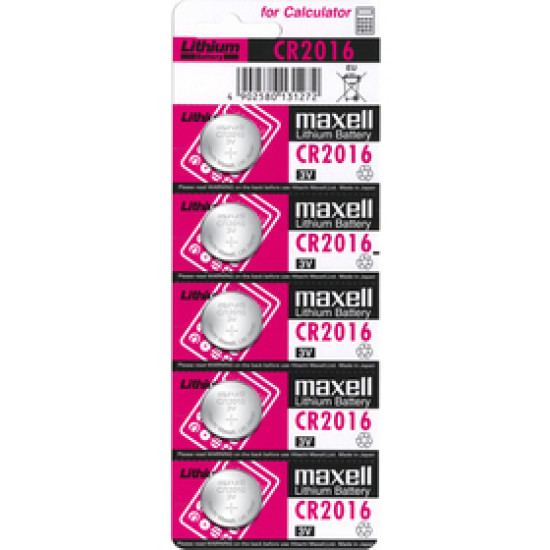 CR2016 5BP Li MAXELL