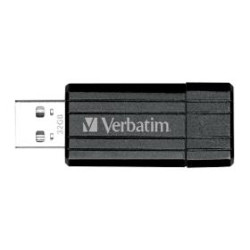 32GB USB Flash 2.0 PinStripe Bk VERBATIM