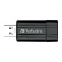 32GB USB Flash 2.0 PinStripe Bk VERBATIM