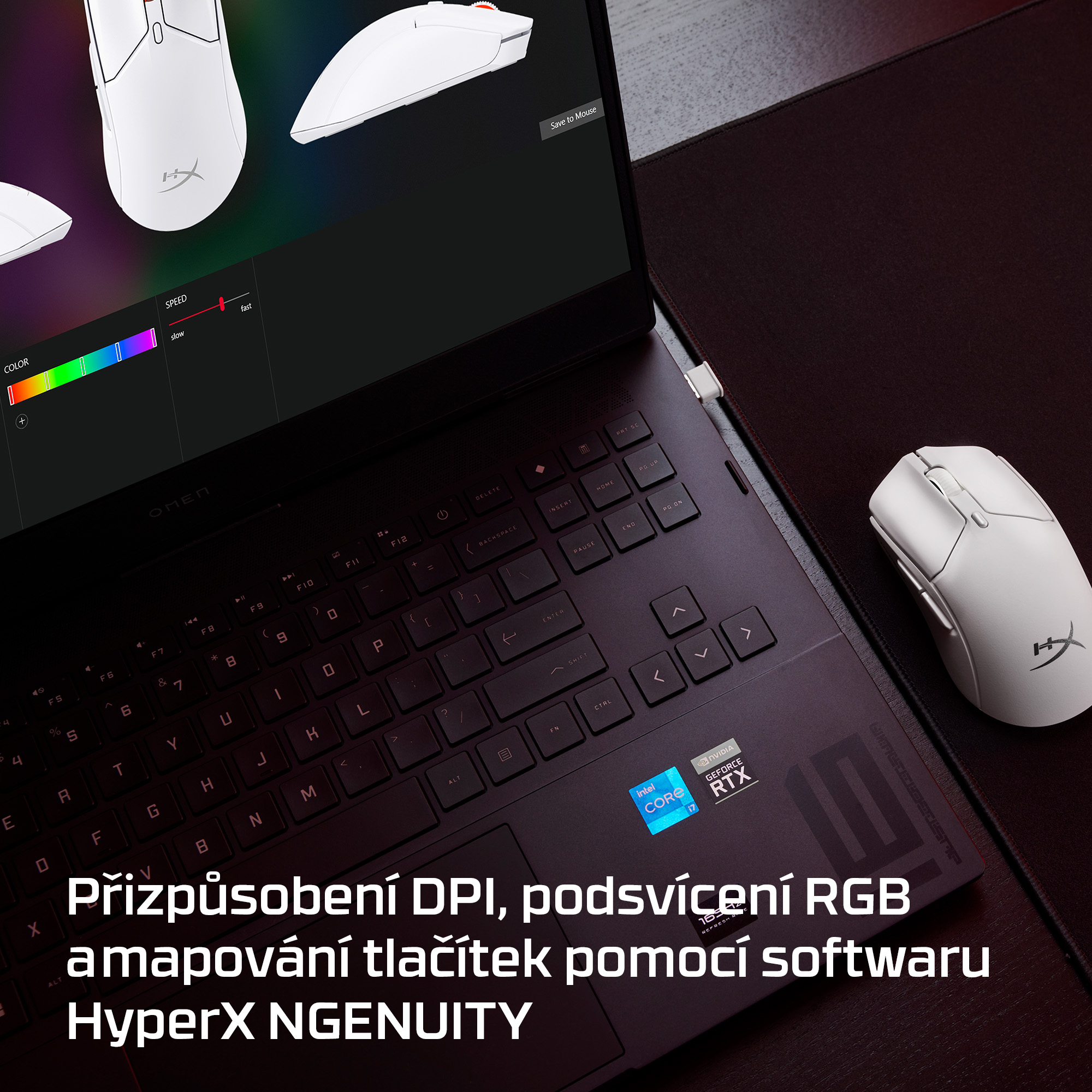 Pulsefire Haste 2 Mini Wrl white HYPERX - Obrázek 3
