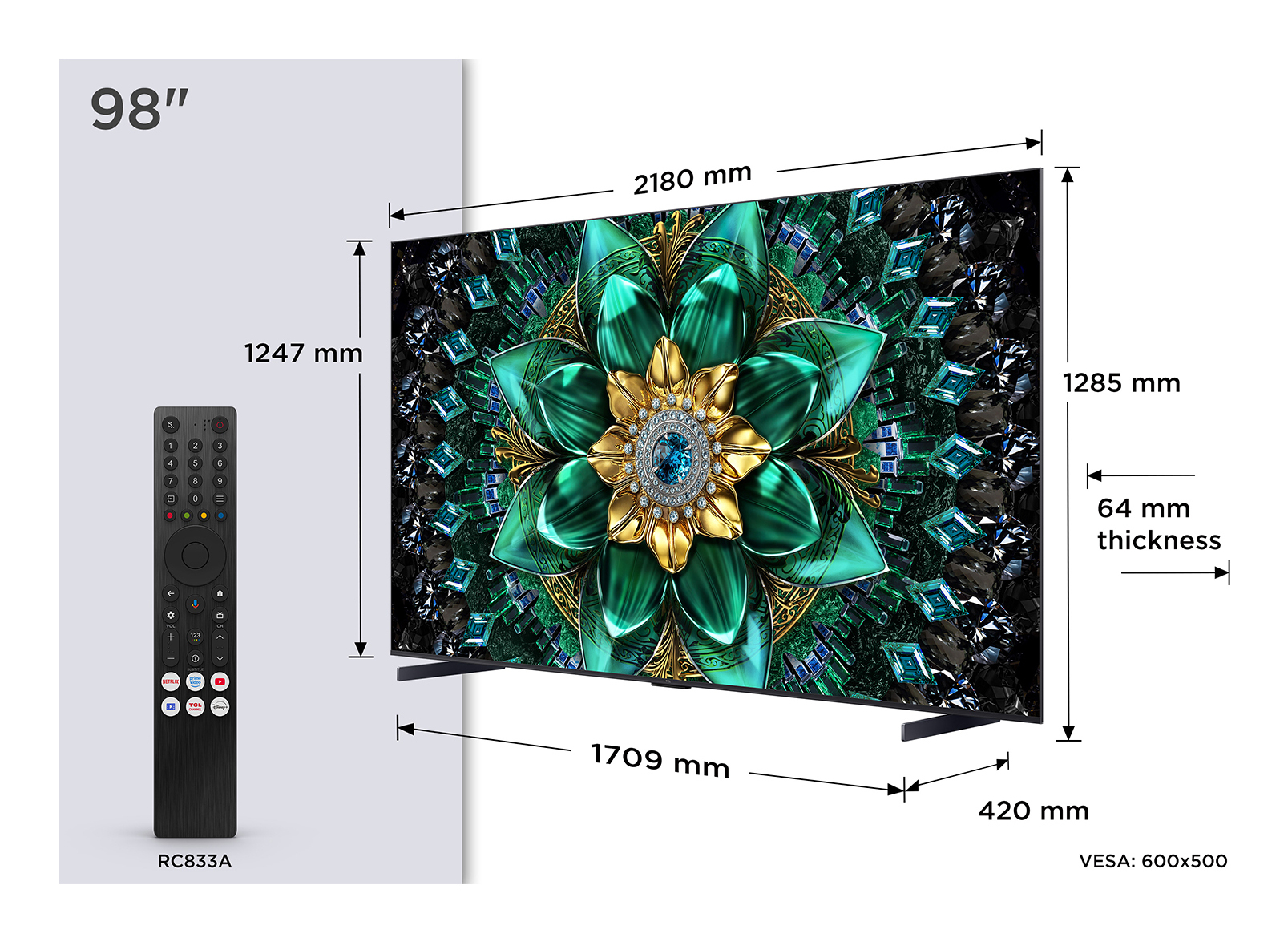 98Q6C Mini LED QLED TV TCL